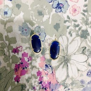 Kendra Scott Danielle Earrings | Navy & Gold
